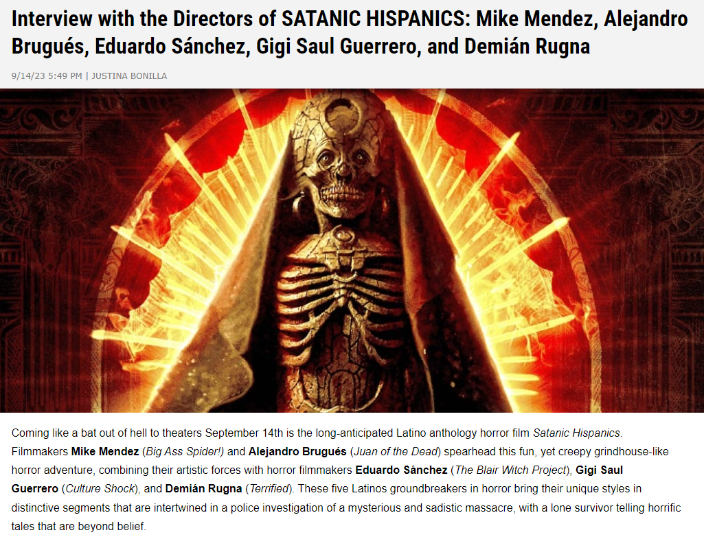 Interview with the Directors of SATANIC HISPANICS: Mike Mendez, Alejandro Brugués, Eduardo Sánchez, Gigi Saul Guerrero, and Demián Rugna